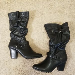 Never worn Apt 9 leather boots